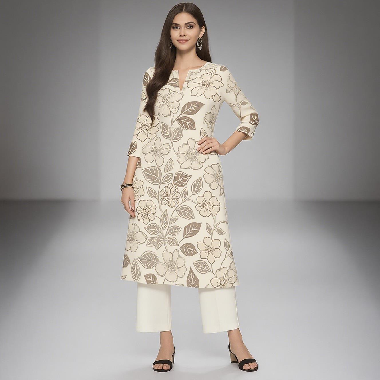 Ethnic Fashion Kurtis - Muslimische Frauen Kurt Casual Fashion Kleid