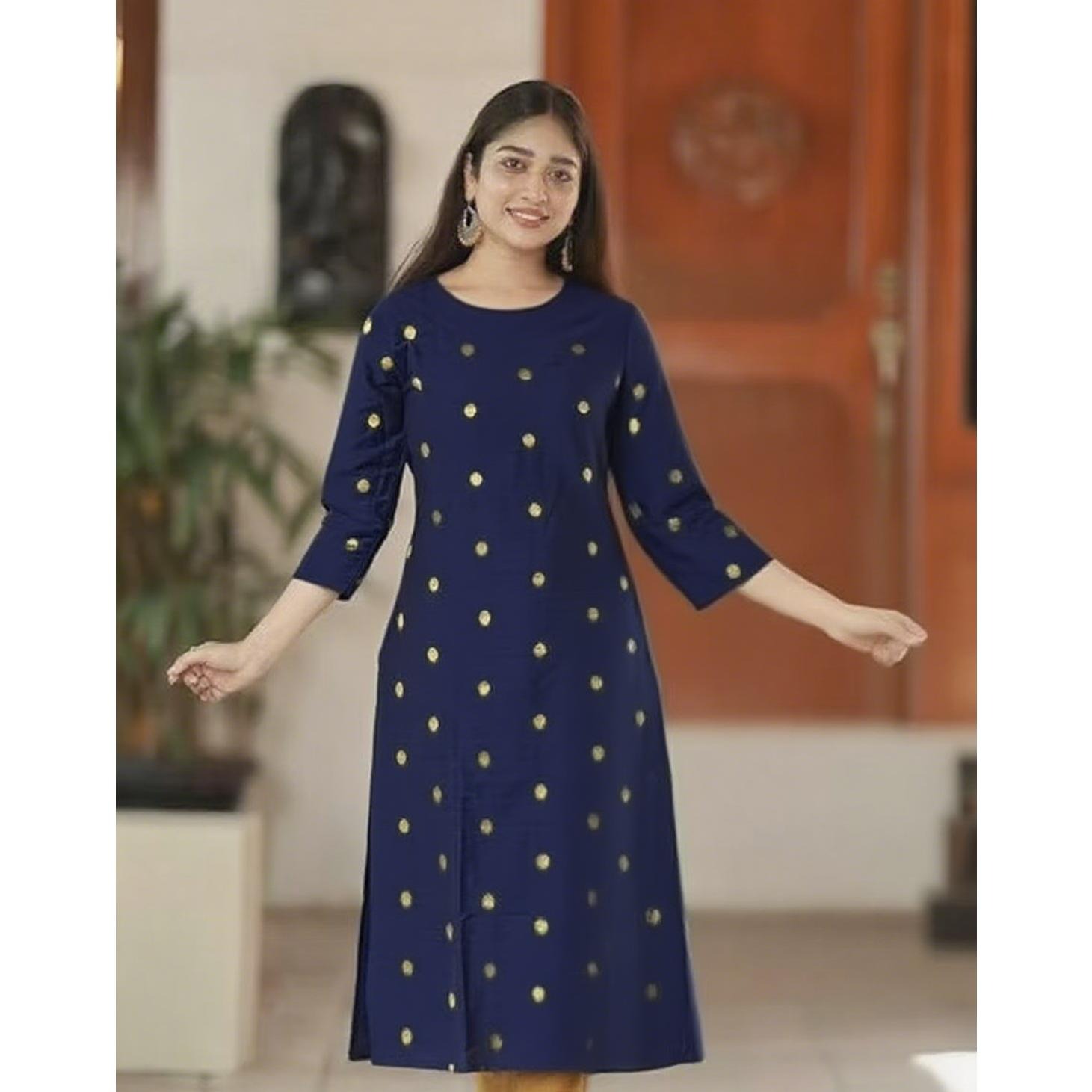 Ethnic Fashion Kurtis - Muslimisches Kurt Damenmode, bequemes Kleid, gerades