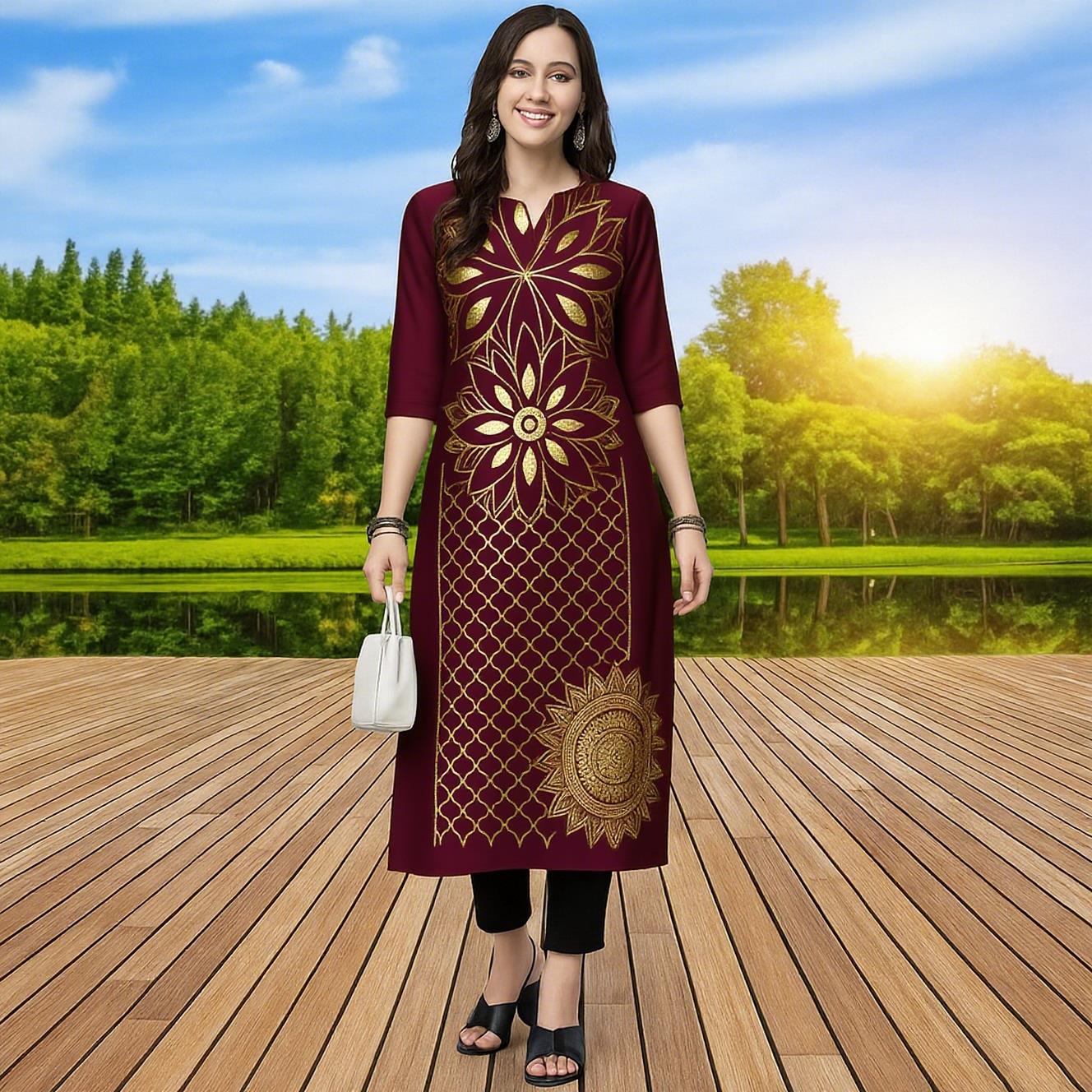 Muslimisches Kurtta-Damenkleid – Ethnic Fashion Kurtis Bewertung und Preis