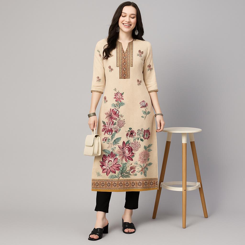 Muslimisches Kurt Damen-Kleid, – Ethnic Fashion Kurtis Bewertung und Preis
