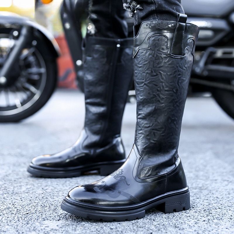 Männer Mid-kalb Stiefel Hohe Q – Ethnic Fashion In Bewertung und Preis
