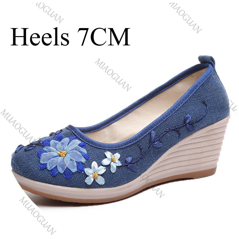 Bestickte Damen-Komfort-Keilab – Ethnic Fashion In Bewertung und Preis