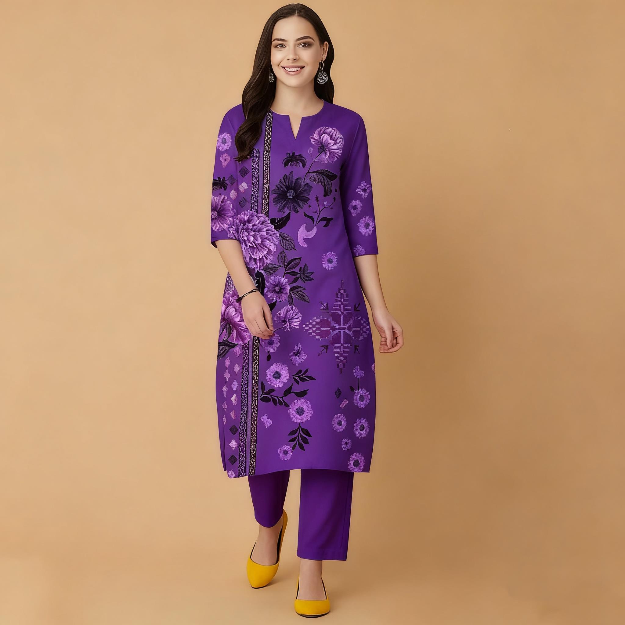Muslimische Blumen Kurt Weihna – Ethnic Fashion Kurtis Bewertung und Preis