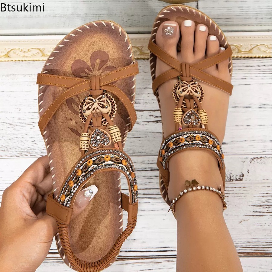 Damen Boho-Sandalen für Outdoo – Ethnic Fashion In Bewertung und Preis